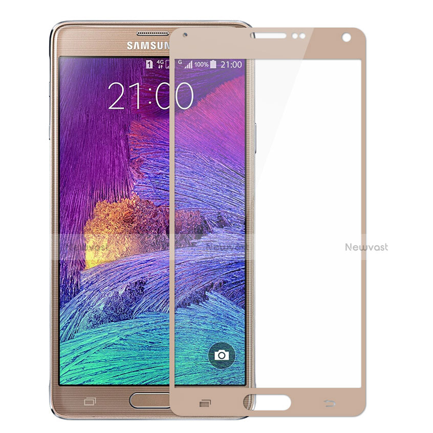 Ultra Clear Full Screen Protector Tempered Glass F02 for Samsung Galaxy Note 4 Duos N9100 Dual SIM Gold