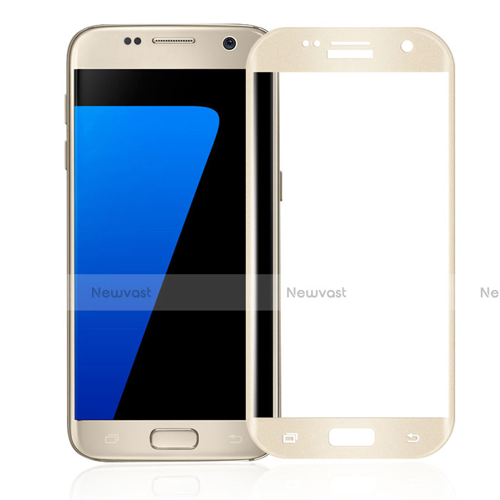 Ultra Clear Full Screen Protector Tempered Glass F02 for Samsung Galaxy S7 G930F G930FD Gold