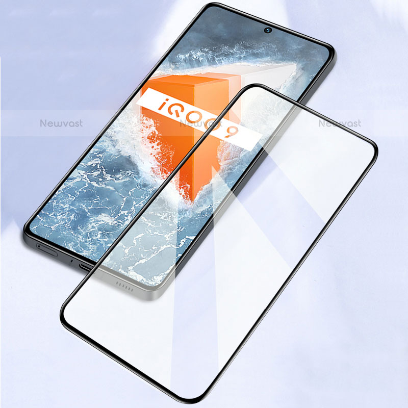 Ultra Clear Full Screen Protector Tempered Glass F02 for Vivo iQOO 9 5G Black