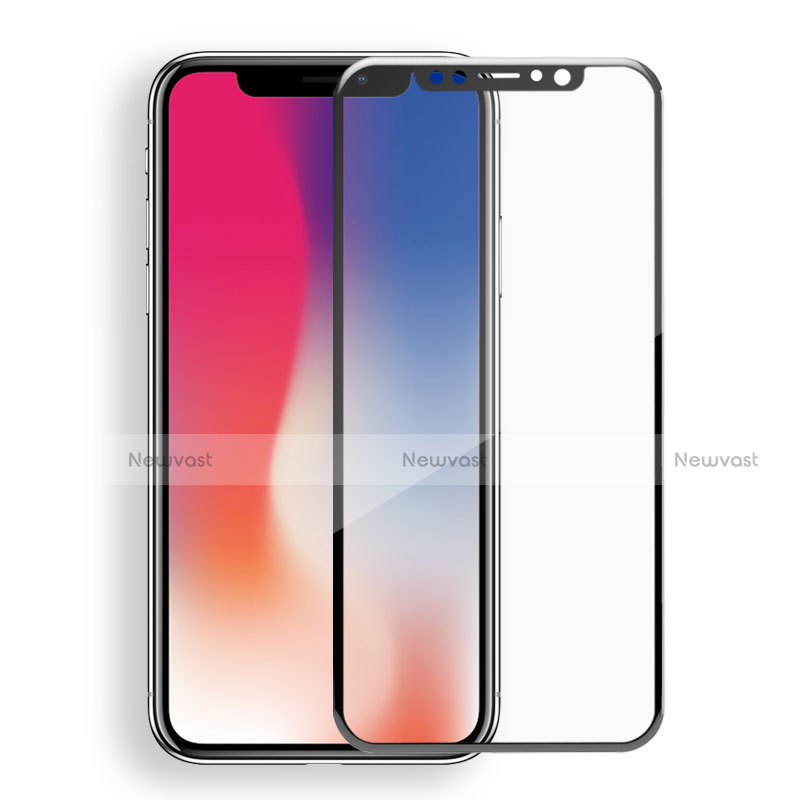 Ultra Clear Full Screen Protector Tempered Glass F03 for Apple iPhone X Black