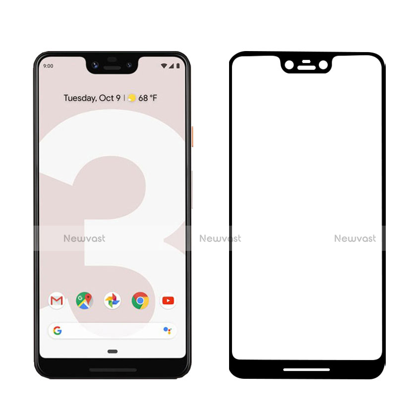 Ultra Clear Full Screen Protector Tempered Glass F03 for Google Pixel 3 XL Black