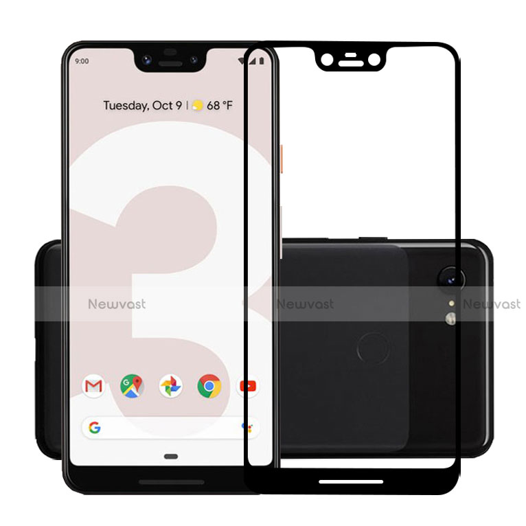 Ultra Clear Full Screen Protector Tempered Glass F03 for Google Pixel 3 XL Black