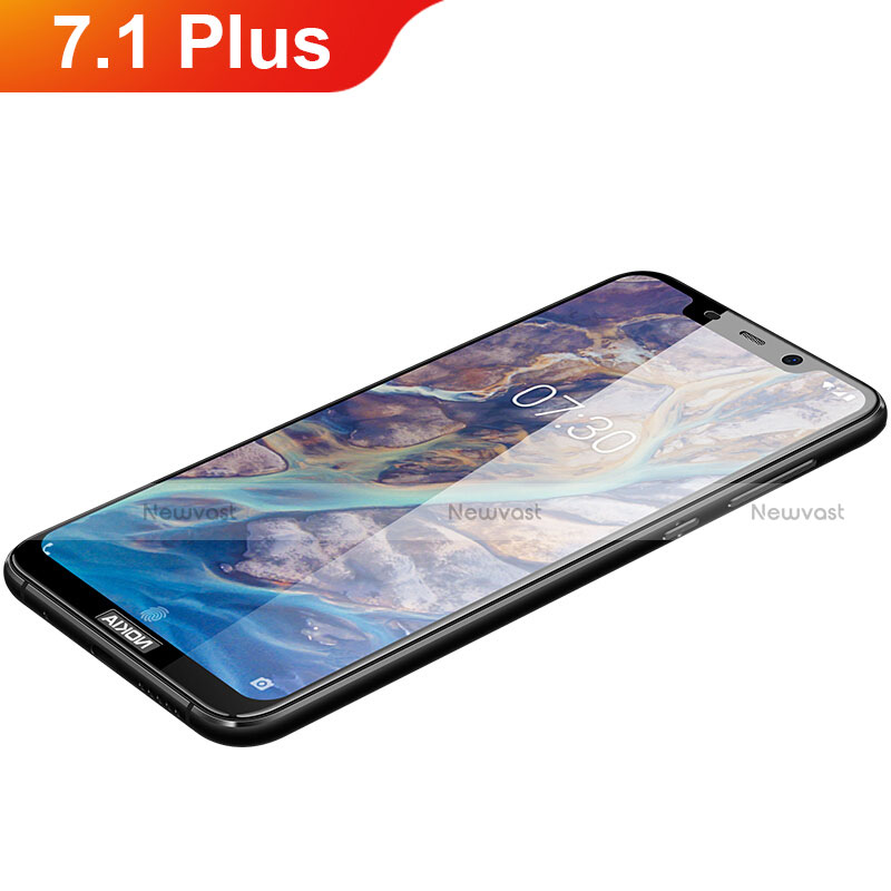 Ultra Clear Full Screen Protector Tempered Glass F03 for Nokia 7.1 Plus Black