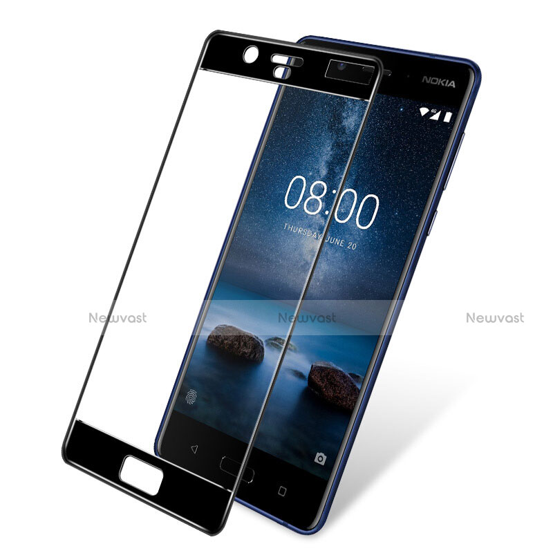 Ultra Clear Full Screen Protector Tempered Glass F03 for Nokia 8 Black