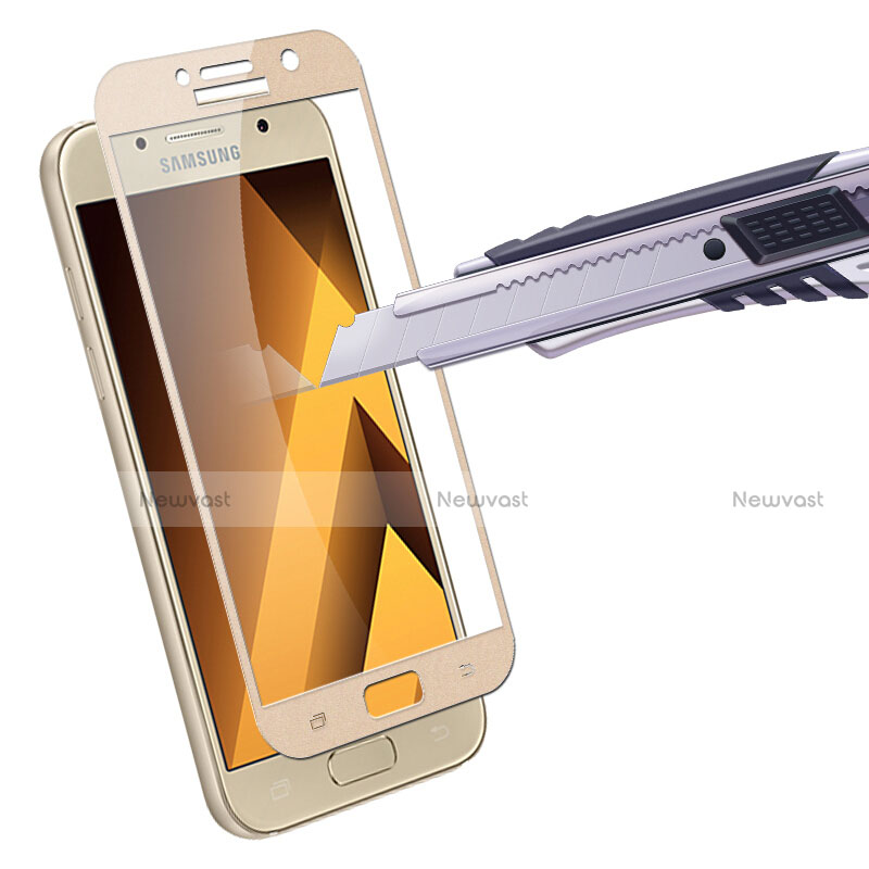 Ultra Clear Full Screen Protector Tempered Glass F03 for Samsung Galaxy A5 (2017) Duos Gold