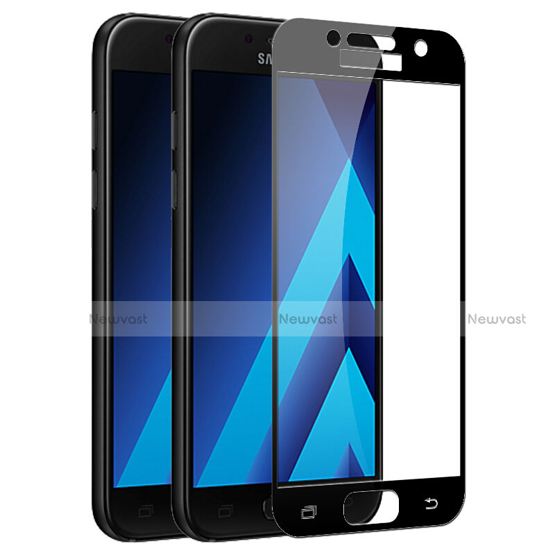 Ultra Clear Full Screen Protector Tempered Glass F03 for Samsung Galaxy A5 (2017) SM-A520F Black