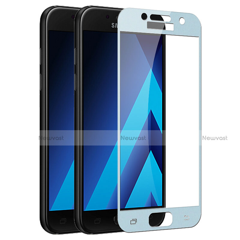 Ultra Clear Full Screen Protector Tempered Glass F03 for Samsung Galaxy A5 (2017) SM-A520F Blue