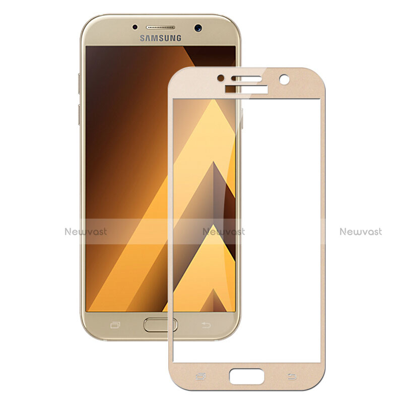 Ultra Clear Full Screen Protector Tempered Glass F03 for Samsung Galaxy A7 (2017) A720F Gold