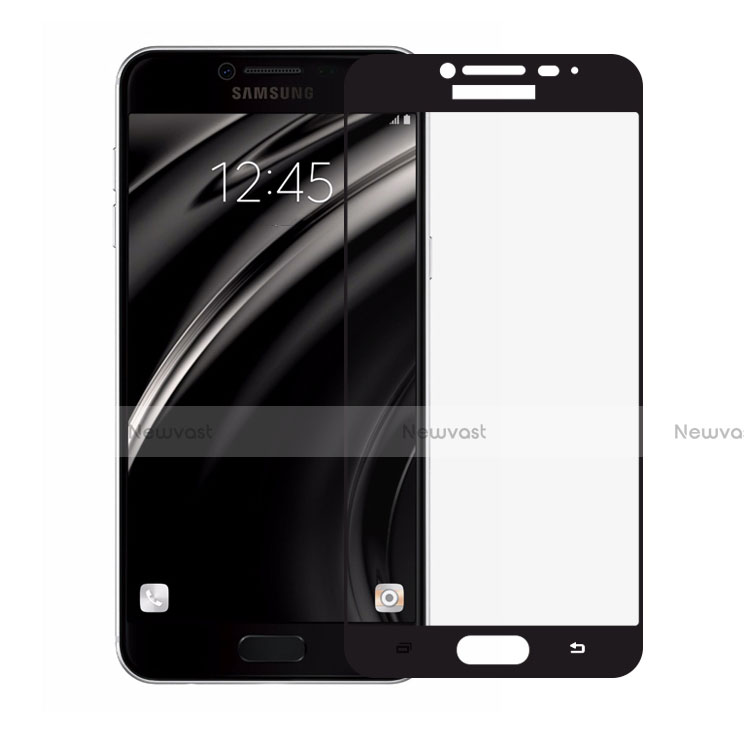 Ultra Clear Full Screen Protector Tempered Glass F03 for Samsung Galaxy C7 SM-C7000 Black