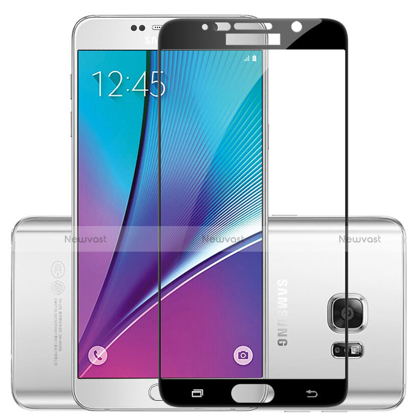 Ultra Clear Full Screen Protector Tempered Glass F03 for Samsung Galaxy Note 5 N9200 N920 N920F Black