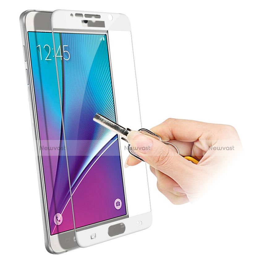 Ultra Clear Full Screen Protector Tempered Glass F03 for Samsung Galaxy Note 5 N9200 N920 N920F White