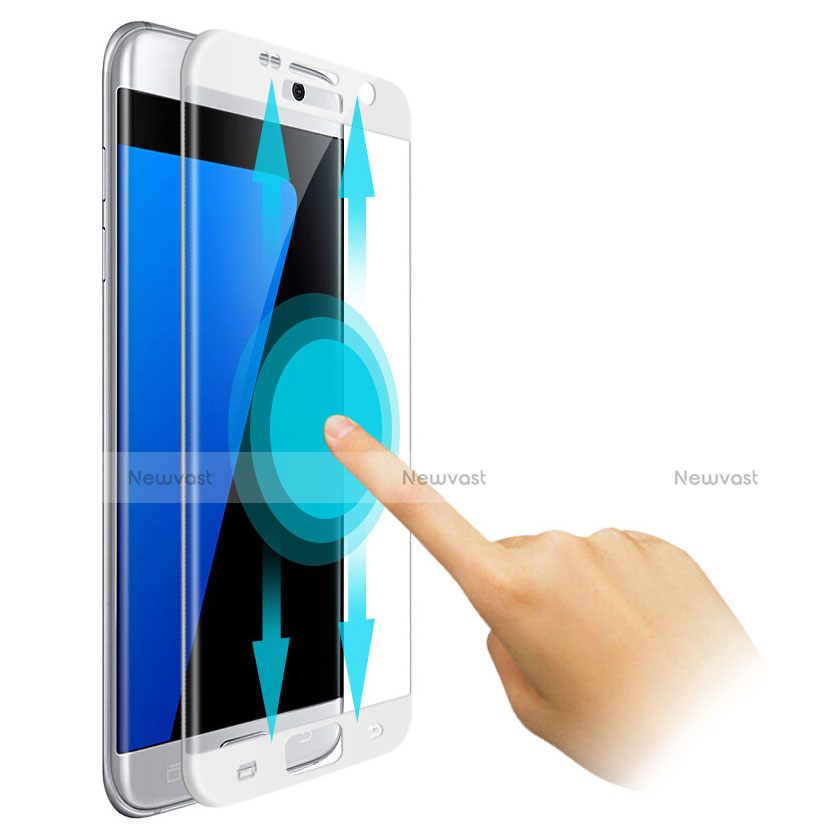 Ultra Clear Full Screen Protector Tempered Glass F03 for Samsung Galaxy S7 Edge G935F Silver