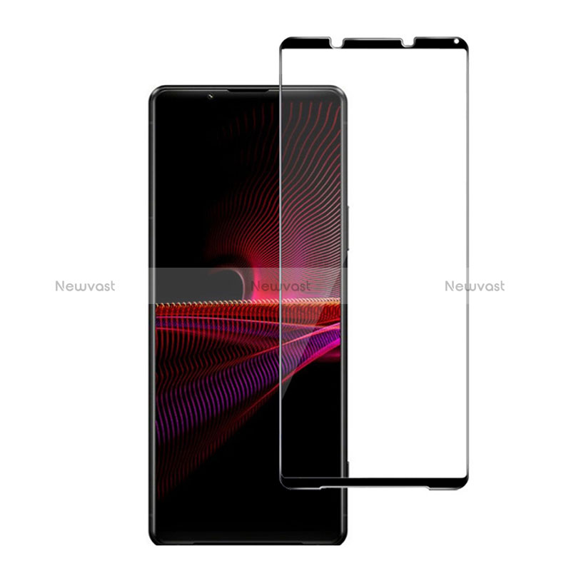 Ultra Clear Full Screen Protector Tempered Glass F03 for Sony Xperia 1 III Black