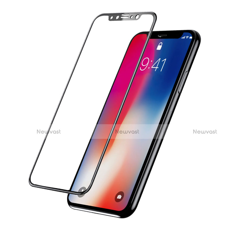 Ultra Clear Full Screen Protector Tempered Glass F04 for Apple iPhone X Black