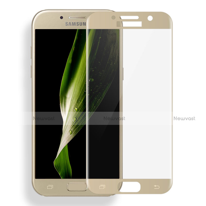 Ultra Clear Full Screen Protector Tempered Glass F04 for Samsung Galaxy A7 (2017) A720F Gold