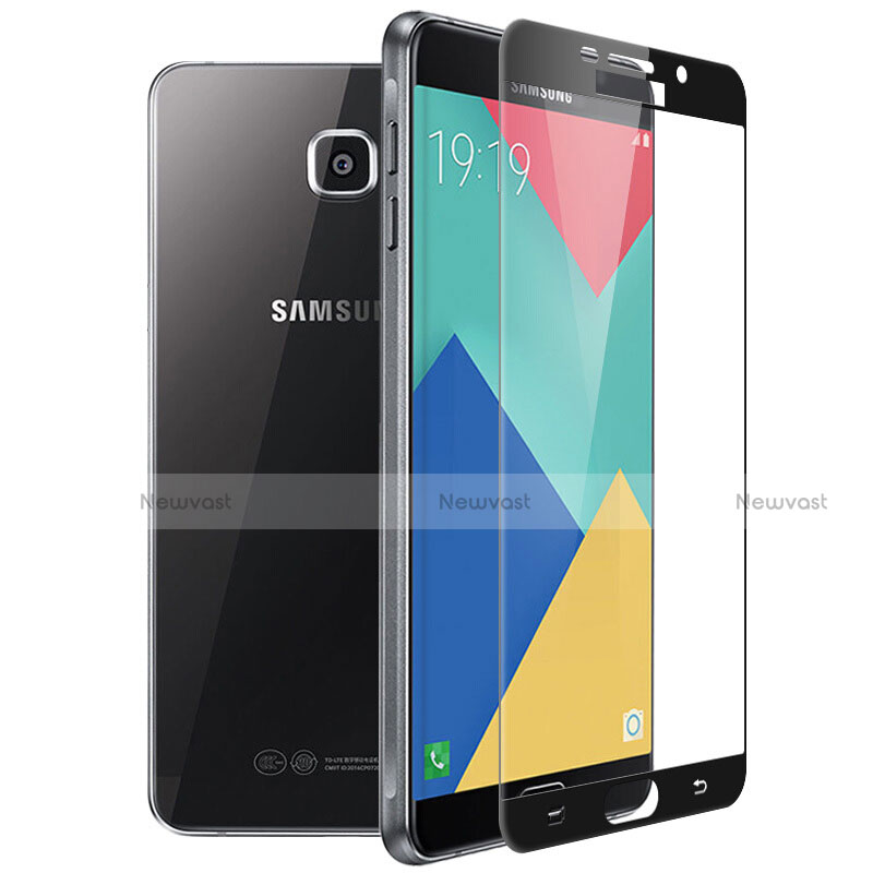 Ultra Clear Full Screen Protector Tempered Glass F04 for Samsung Galaxy A9 (2016) A9000 Black