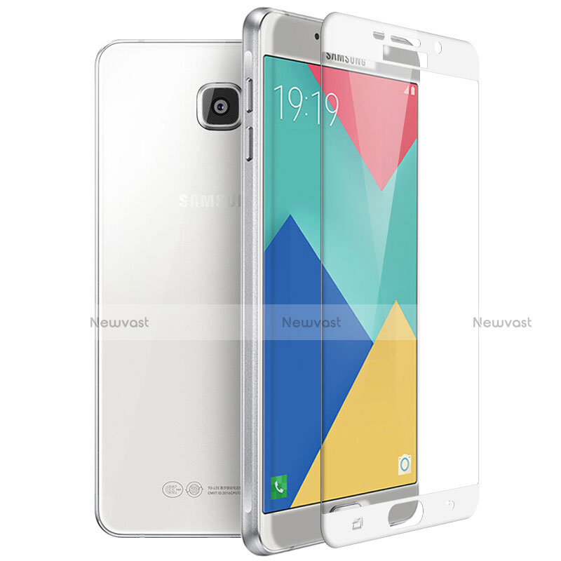 Ultra Clear Full Screen Protector Tempered Glass F04 for Samsung Galaxy A9 (2016) A9000 White