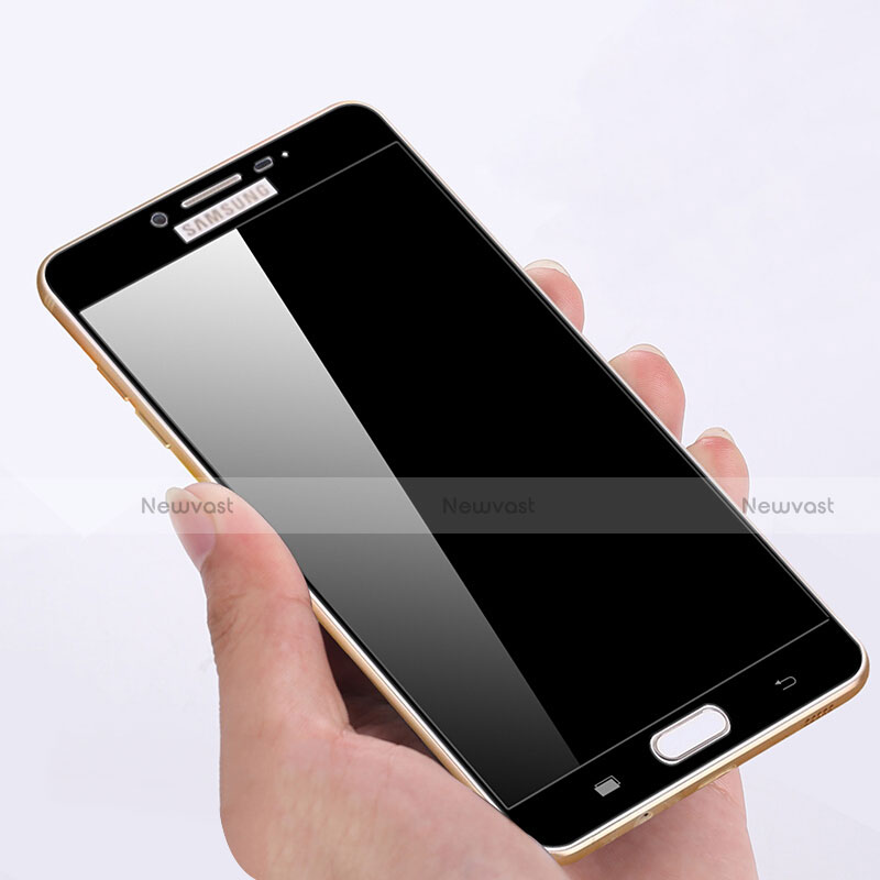 Ultra Clear Full Screen Protector Tempered Glass F04 for Samsung Galaxy C5 SM-C5000 Black