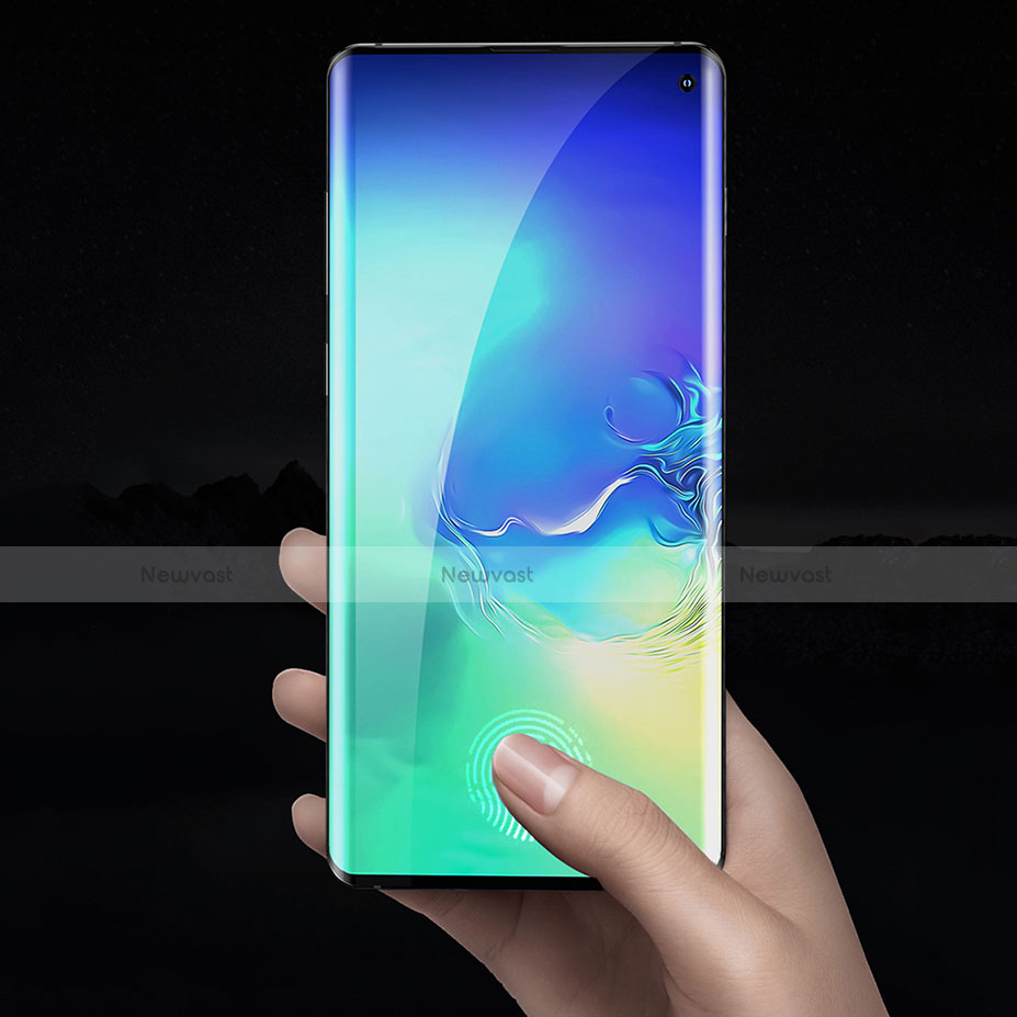 Ultra Clear Full Screen Protector Tempered Glass F04 for Samsung Galaxy S10 Black