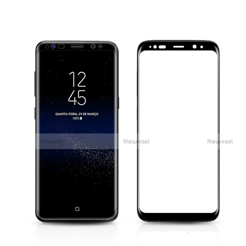 Ultra Clear Full Screen Protector Tempered Glass F04 for Samsung Galaxy S8 Plus Black