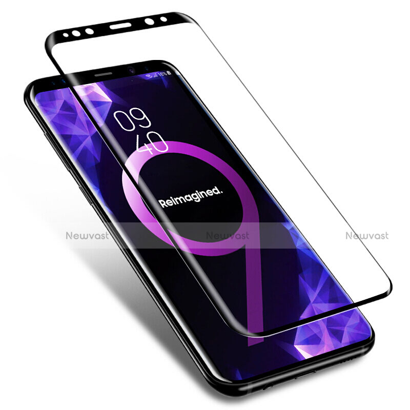 Ultra Clear Full Screen Protector Tempered Glass F04 for Samsung Galaxy S9 Plus Black