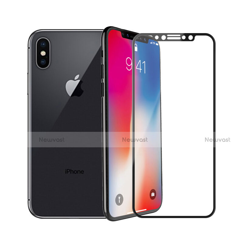 Ultra Clear Full Screen Protector Tempered Glass F05 for Apple iPhone X Black