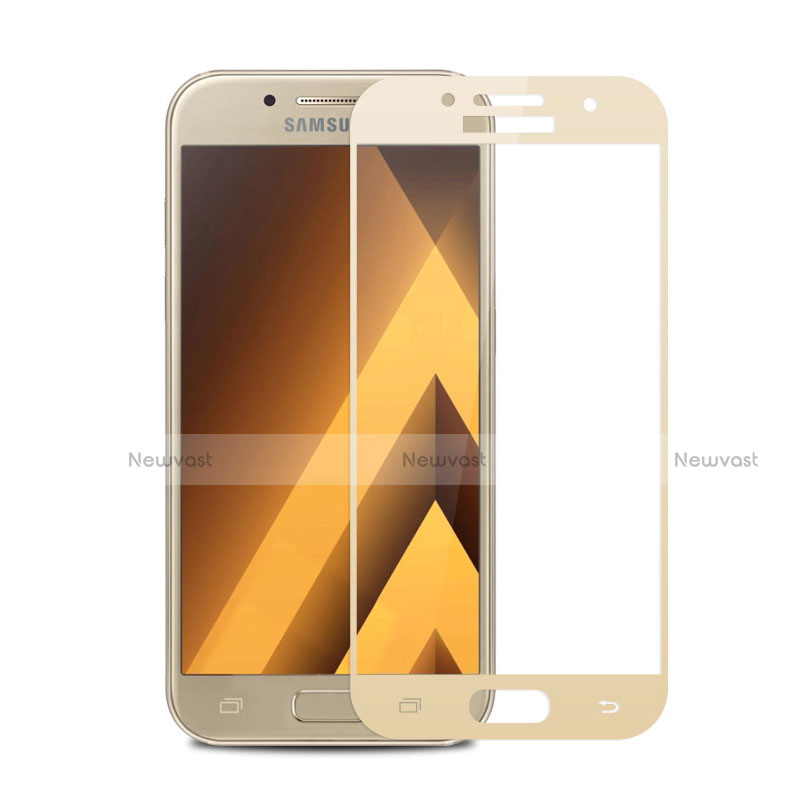 Ultra Clear Full Screen Protector Tempered Glass F05 for Samsung Galaxy A3 (2017) SM-A320F Gold