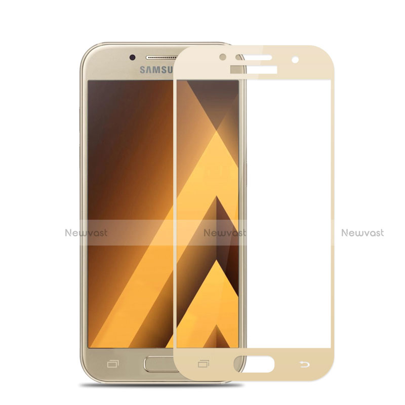 Ultra Clear Full Screen Protector Tempered Glass F05 for Samsung Galaxy A7 (2017) A720F Gold