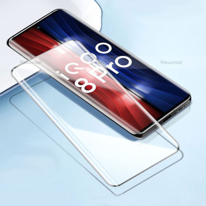 Ultra Clear Full Screen Protector Tempered Glass F05 for Vivo iQOO 8 Pro 5G Black