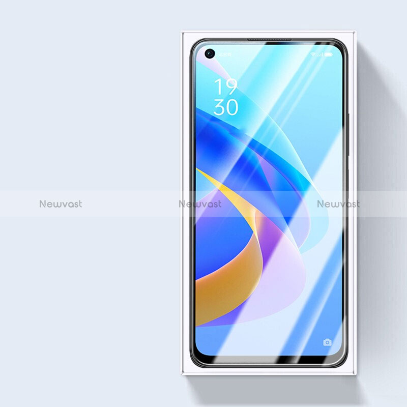Ultra Clear Full Screen Protector Tempered Glass F06 for Oppo Reno8 Lite 5G Black