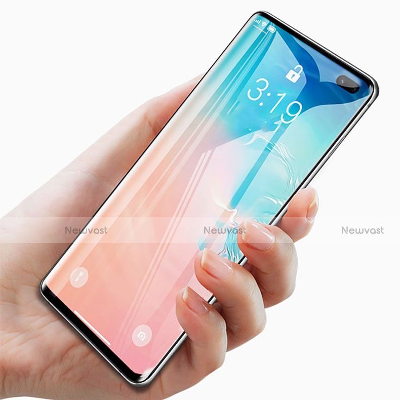 Ultra Clear Full Screen Protector Tempered Glass F06 for Samsung Galaxy S10 Plus Black