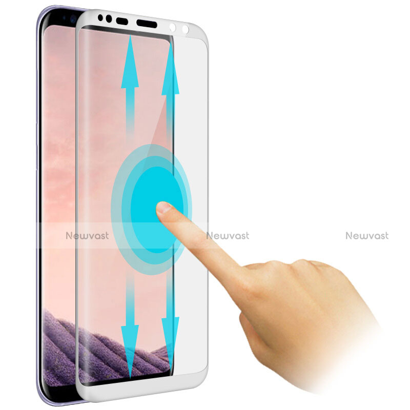 Ultra Clear Full Screen Protector Tempered Glass F06 for Samsung Galaxy S8 White