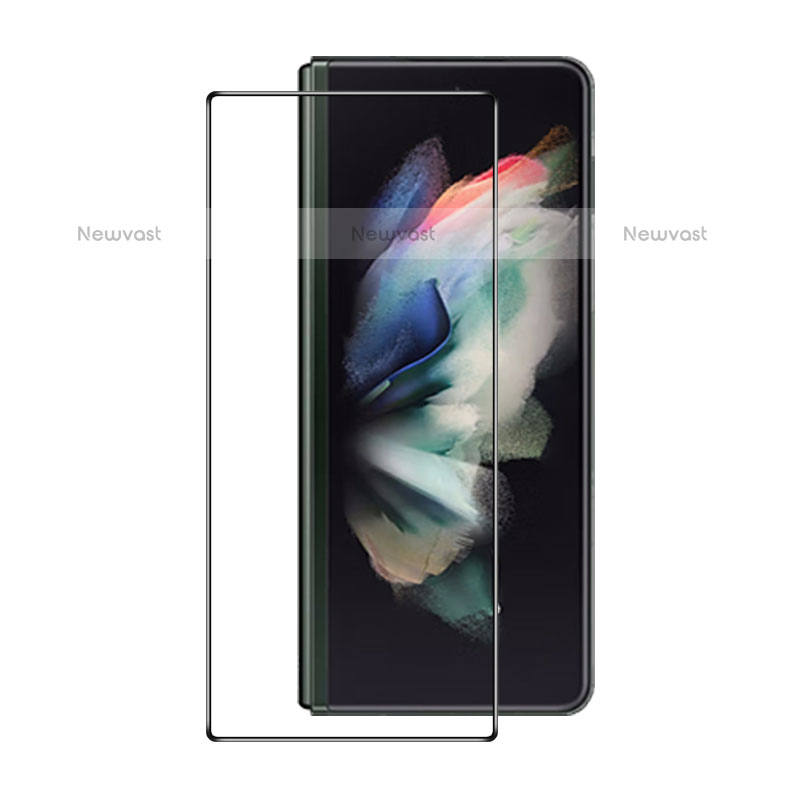 Ultra Clear Full Screen Protector Tempered Glass F06 for Samsung Galaxy Z Fold3 5G Black