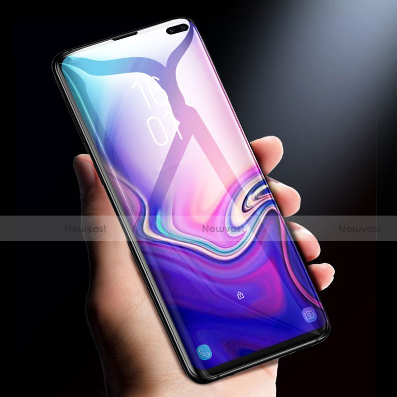 Ultra Clear Full Screen Protector Tempered Glass F07 for Samsung Galaxy S10 Plus Black