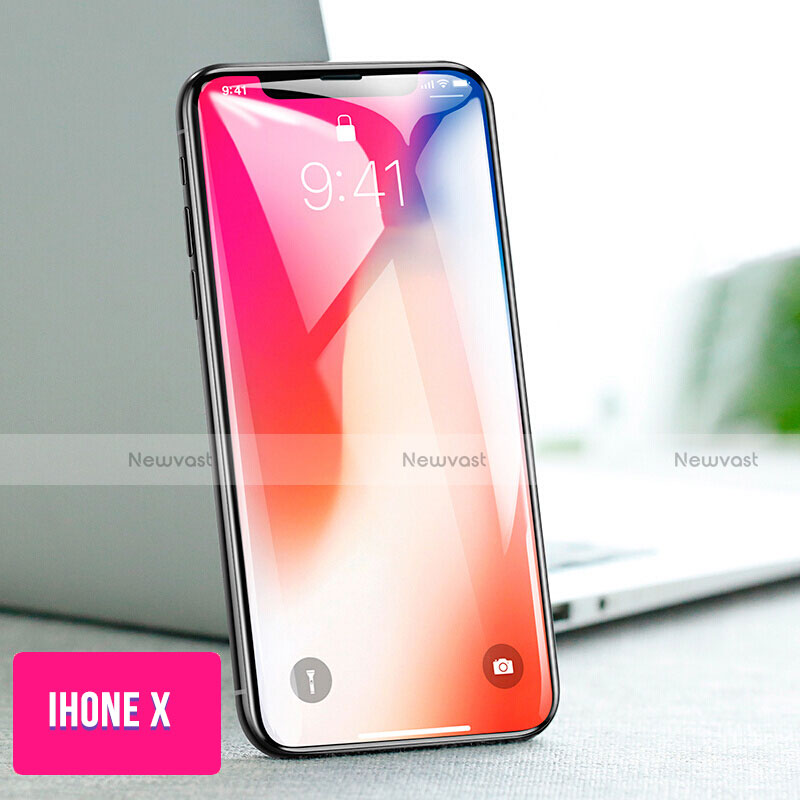 Ultra Clear Full Screen Protector Tempered Glass F16 for Apple iPhone X Black