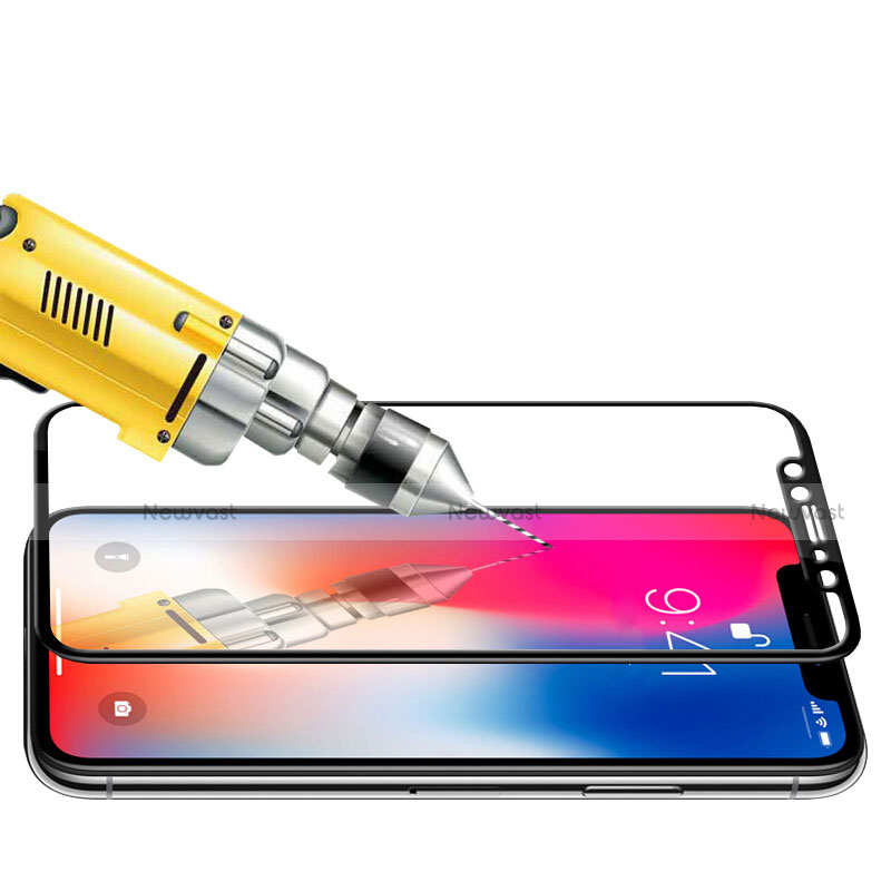 Ultra Clear Full Screen Protector Tempered Glass F23 for Apple iPhone X Black