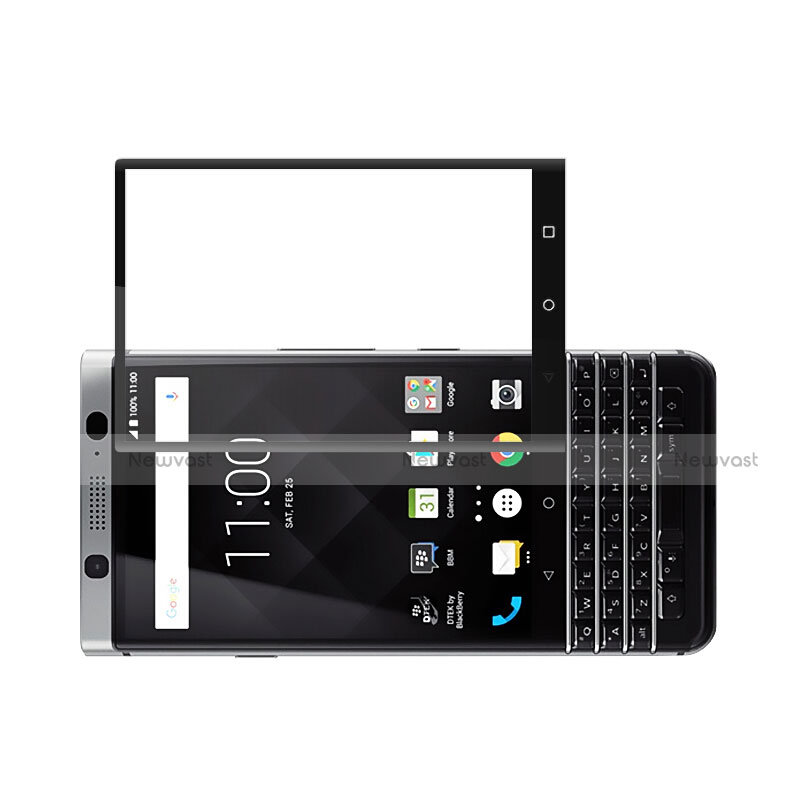 Ultra Clear Full Screen Protector Tempered Glass for Blackberry KEYone Black