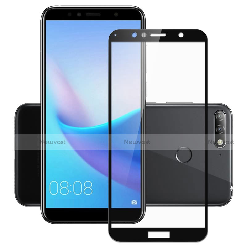 Ultra Clear Full Screen Protector Tempered Glass for Huawei Enjoy 8e Black