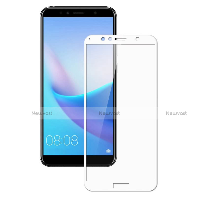 Ultra Clear Full Screen Protector Tempered Glass for Huawei Enjoy 8e White