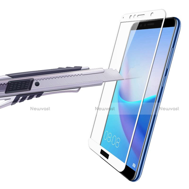 Ultra Clear Full Screen Protector Tempered Glass for Huawei Enjoy 8e White