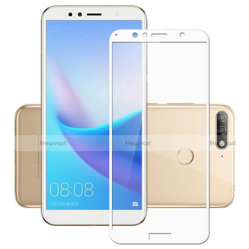 Ultra Clear Full Screen Protector Tempered Glass for Huawei Enjoy 8e White