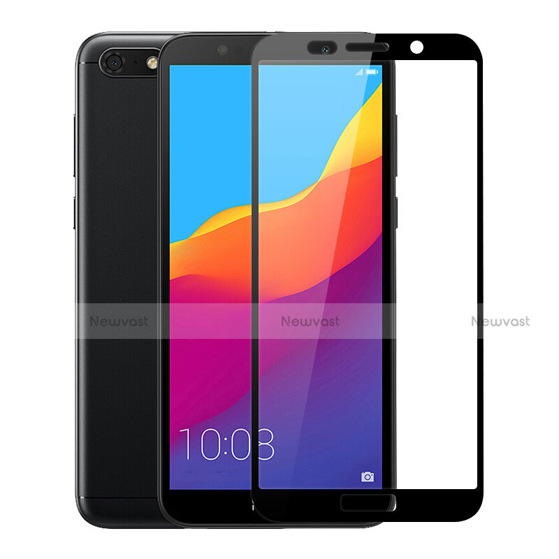 Ultra Clear Full Screen Protector Tempered Glass for Huawei Honor Play 7 Black