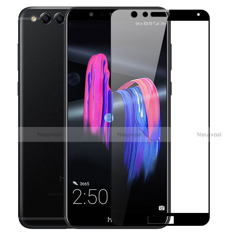 Ultra Clear Full Screen Protector Tempered Glass for Huawei Honor Play 7X Black