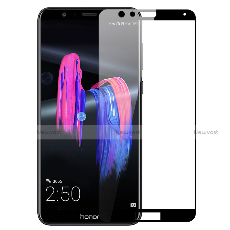 Ultra Clear Full Screen Protector Tempered Glass for Huawei Honor Play 7X Black