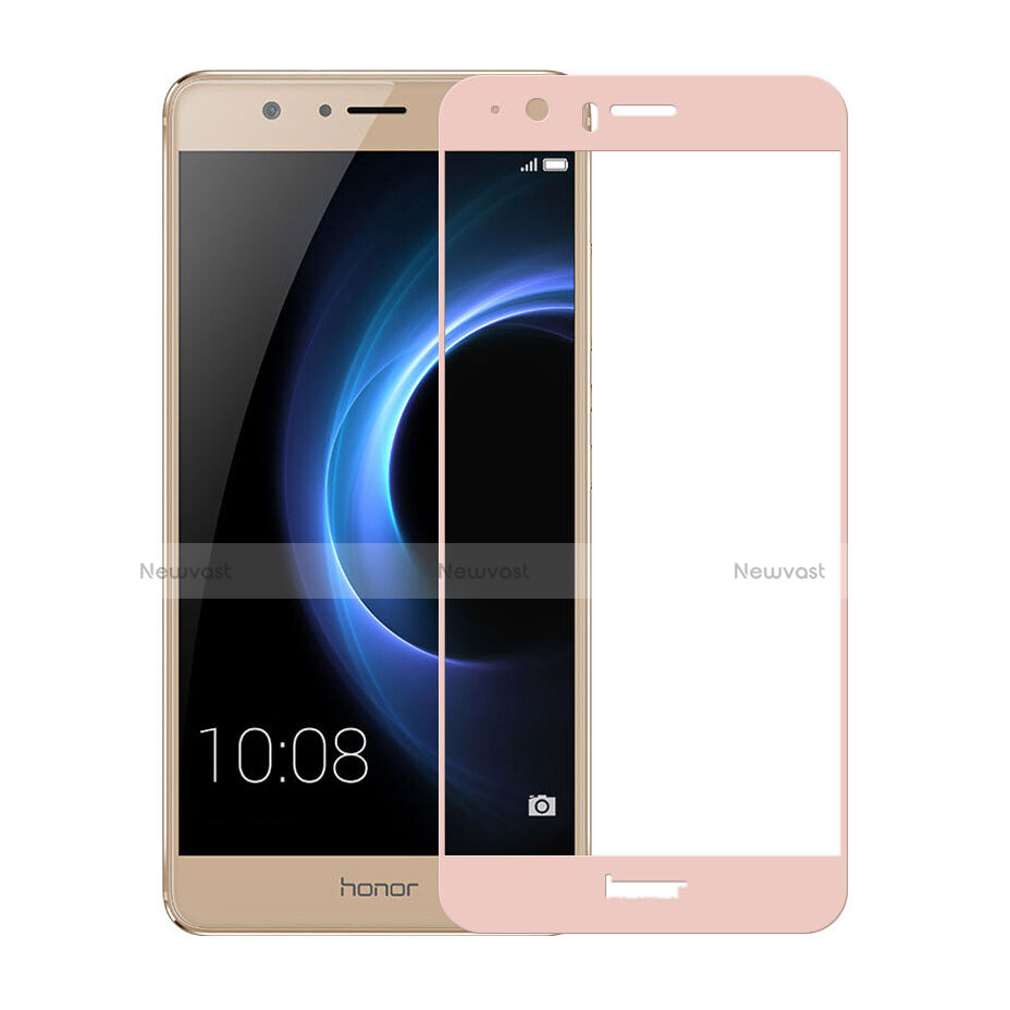 Ultra Clear Full Screen Protector Tempered Glass for Huawei Honor V8 Pink