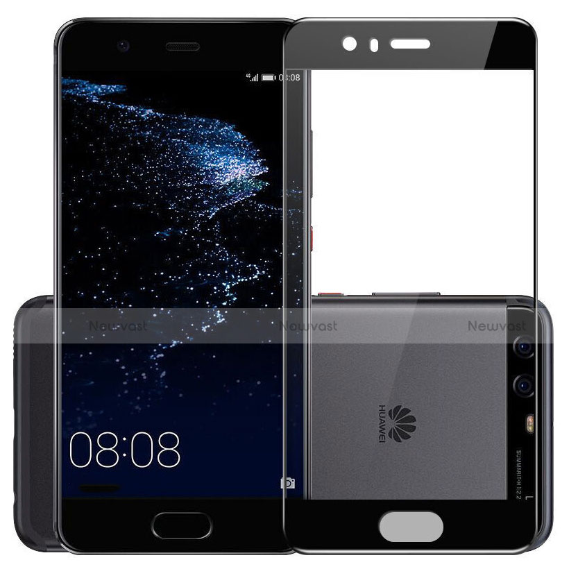 Ultra Clear Full Screen Protector Tempered Glass for Huawei P10 Black