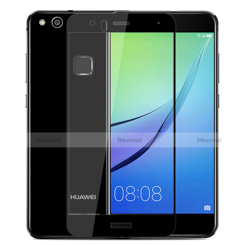 Ultra Clear Full Screen Protector Tempered Glass for Huawei P10 Lite Black