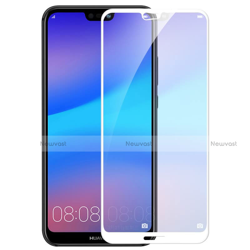 Ultra Clear Full Screen Protector Tempered Glass for Huawei P20 Lite White