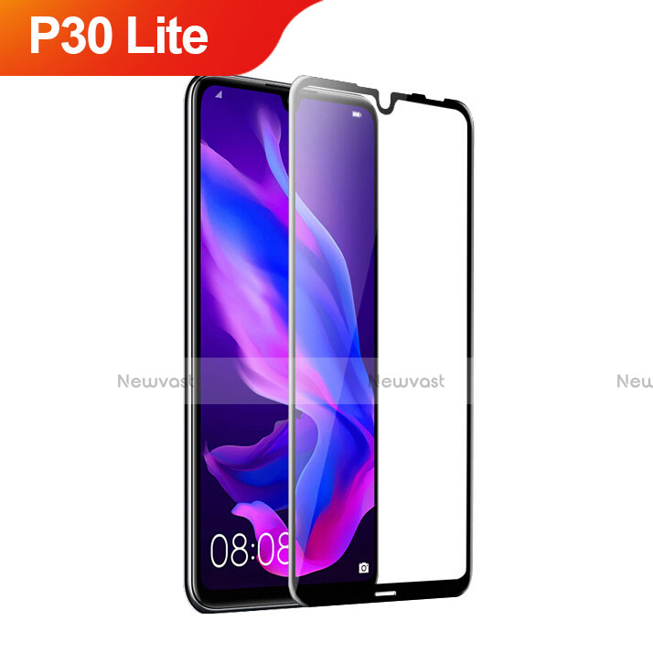 Ultra Clear Full Screen Protector Tempered Glass for Huawei P30 Lite New Edition Black