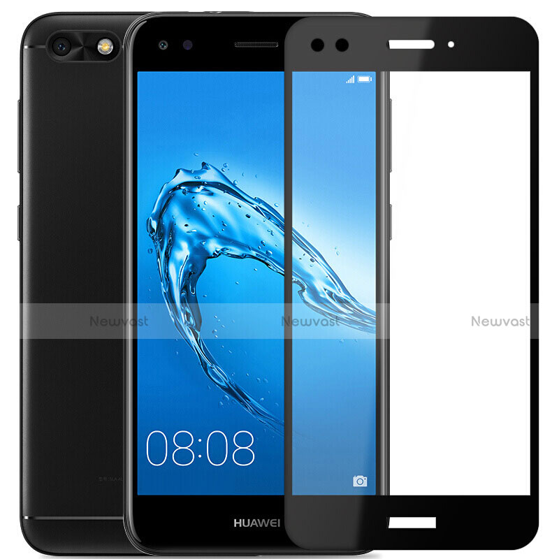 Ultra Clear Full Screen Protector Tempered Glass for Huawei Y6 Pro (2017) Black